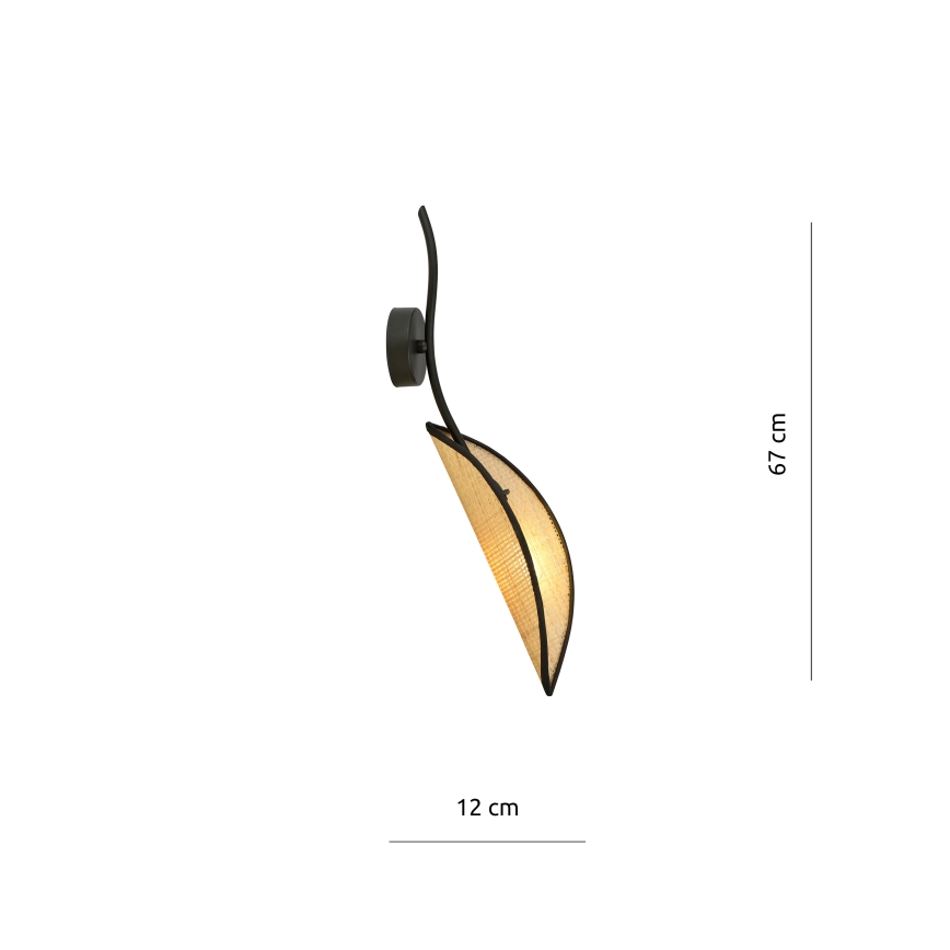 Zidna svjetiljka LOTUS 1xE14/10W/230V crna/bež