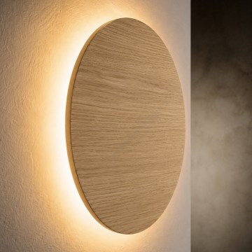 Zidna svjetiljka LUNA 4xG9/8W/230V Ø 30 cm hrast