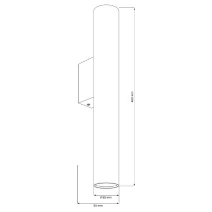 Zidna svjetiljka LUNGOMARE 2xGU10/10W/230V mat krom