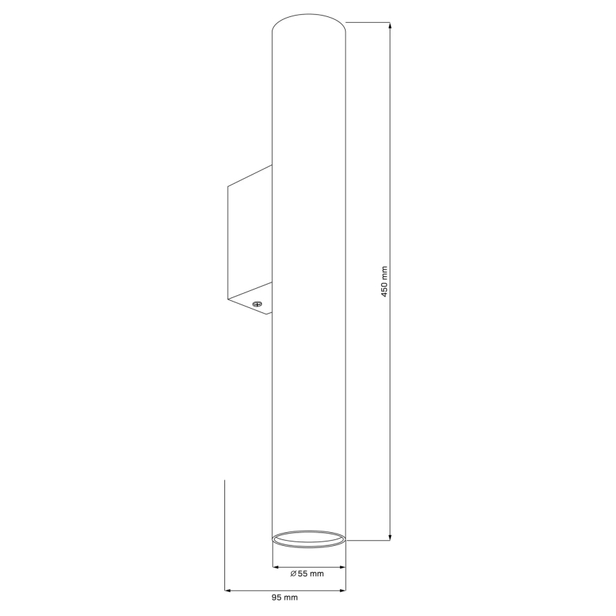 Zidna svjetiljka LUNGOMARE 2xGU10/10W/230V mat krom