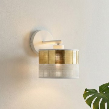 Zidna svjetiljka LUX 1xE27/15W/230V bijela/zlatna