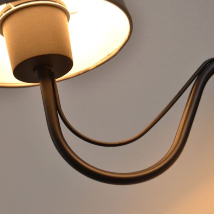 Zidna svjetiljka MALBO 2xE27/15W/230V siva/crna