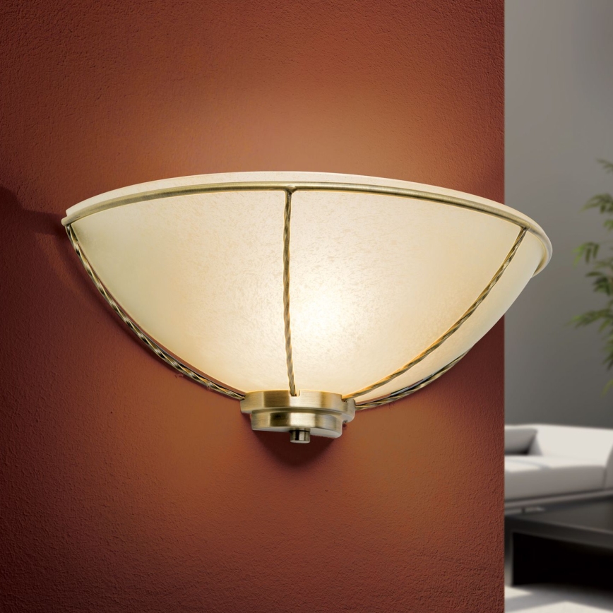 Zidna svjetiljka MAURO 1xE27/60W/230V brončana