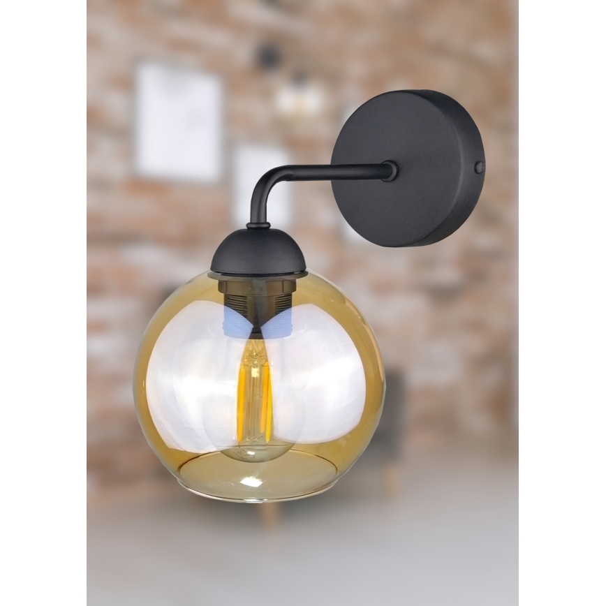 Zidna svjetiljka MELLE BLACK 1xE27/60W/230V
