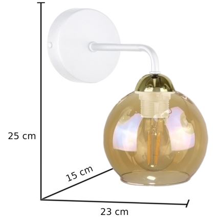 Zidna svjetiljka MELLE WHITE 1xE27/60W/230V