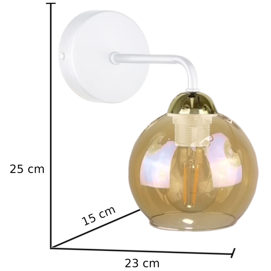 Zidna svjetiljka MELLE WHITE 1xE27/60W/230V