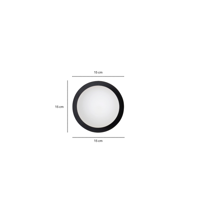 Zidna svjetiljka MINERVA 1xE14/10W/230V crna