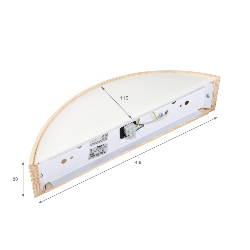 Zidna svjetiljka NATURAL MODERN 1xE27/15W/230V borovina