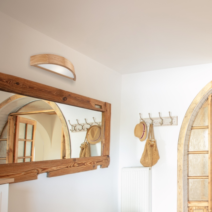 Zidna svjetiljka OAK 1xE27/60W/230V hrast
