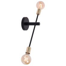 Zidna svjetiljka ONYX 2xE27/60W/230V crna/zlatna