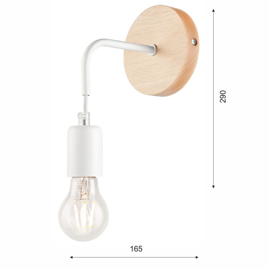 Zidna svjetiljka ORAZIO 1xE27/60W/230V bukva