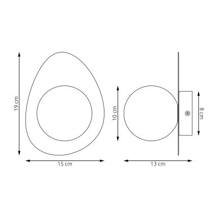 Zidna svjetiljka OVO 1xG9/8W/230V bijela