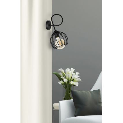 Zidna svjetiljka OXFORD 1xE27/15W/230V crna