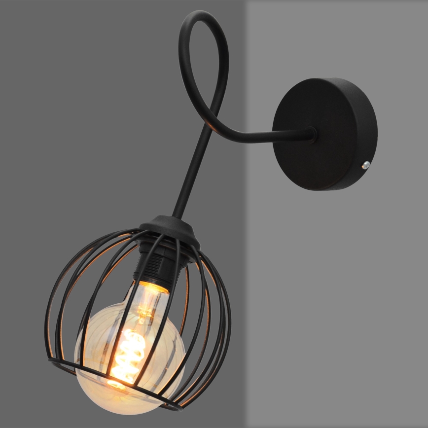 Zidna svjetiljka OXFORD 1xE27/15W/230V crna