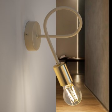 Zidna svjetiljka OXFORD 1xE27/15W/230V mesing/bijela