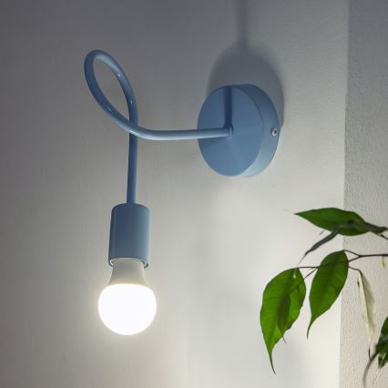 Zidna svjetiljka OXFORD 1xE27/15W/230V plava