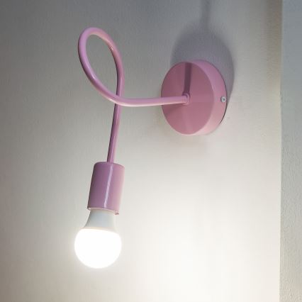 Zidna svjetiljka OXFORD 1xE27/15W/230V ružičasta