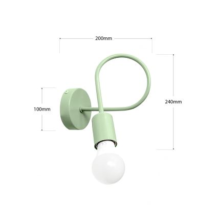 Zidna svjetiljka OXFORD 1xE27/15W/230V zelena