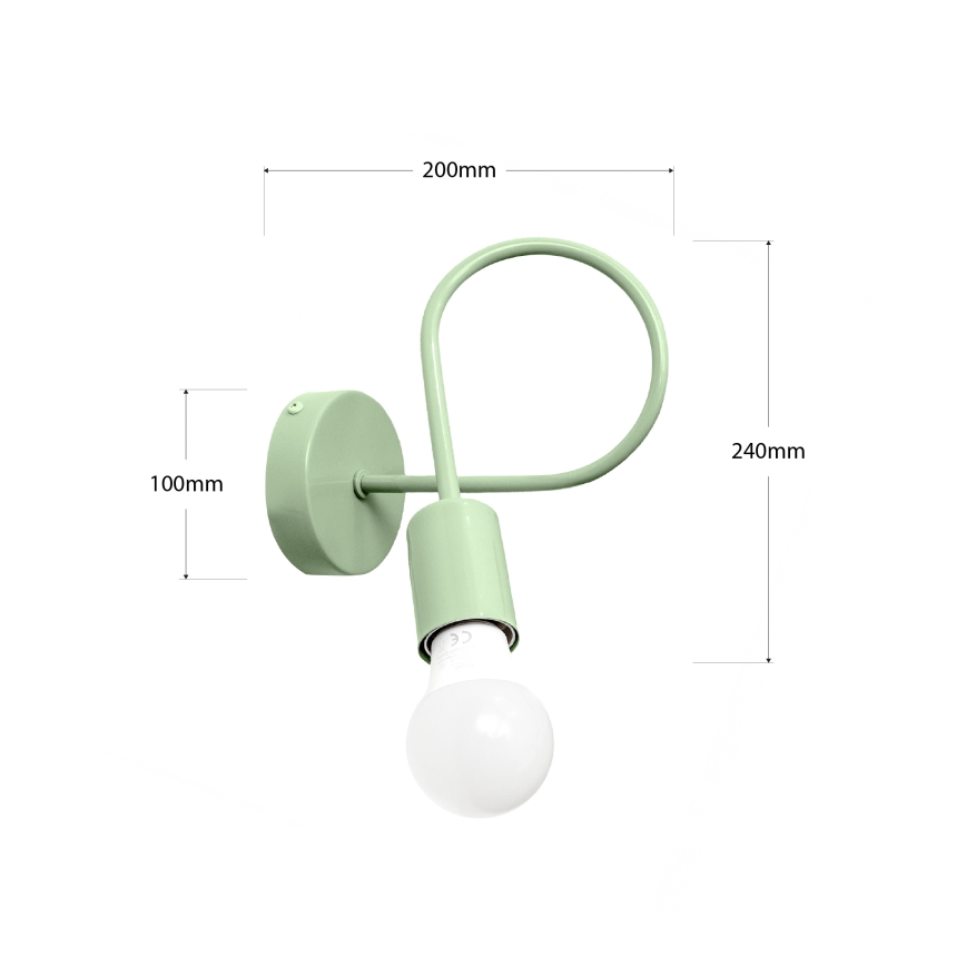Zidna svjetiljka OXFORD 1xE27/15W/230V zelena