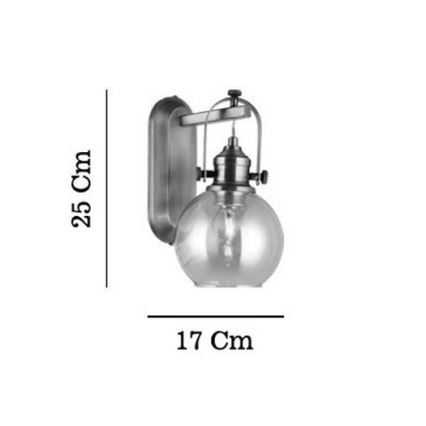 Zidna svjetiljka POLINO 1xE27/40W/230V brončana