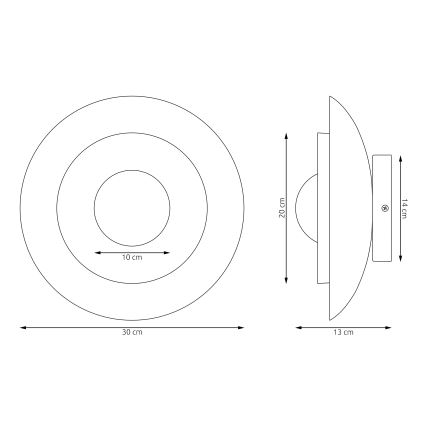 Zidna svjetiljka POPPI 1xG9/8W/230V crna
