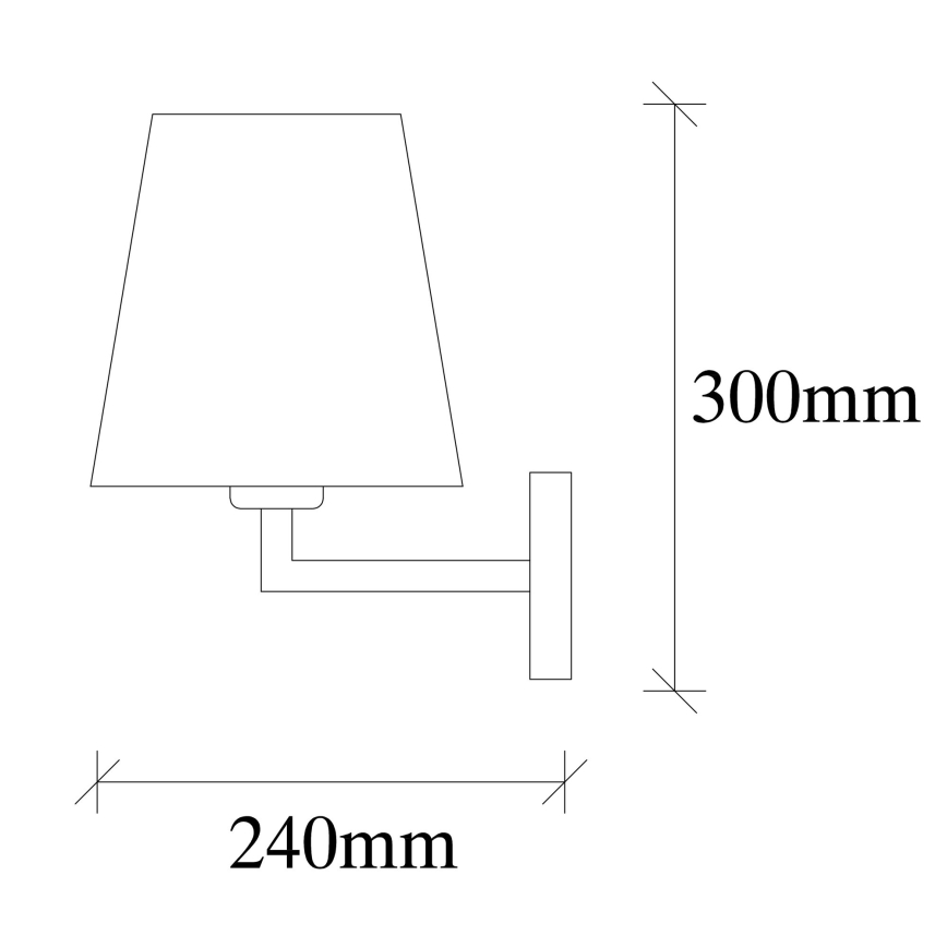 Zidna svjetiljka PROFIL 1xE27/60W/230V