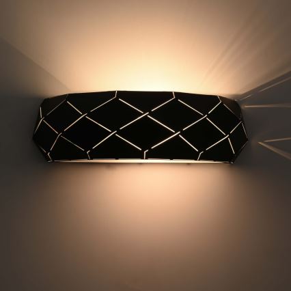 Zidna svjetiljka REUS 1xE27/40W/230V crna