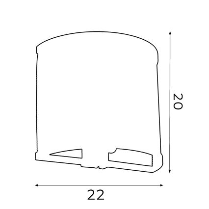 Zidna svjetiljka RIM 1xE27/60W/230V