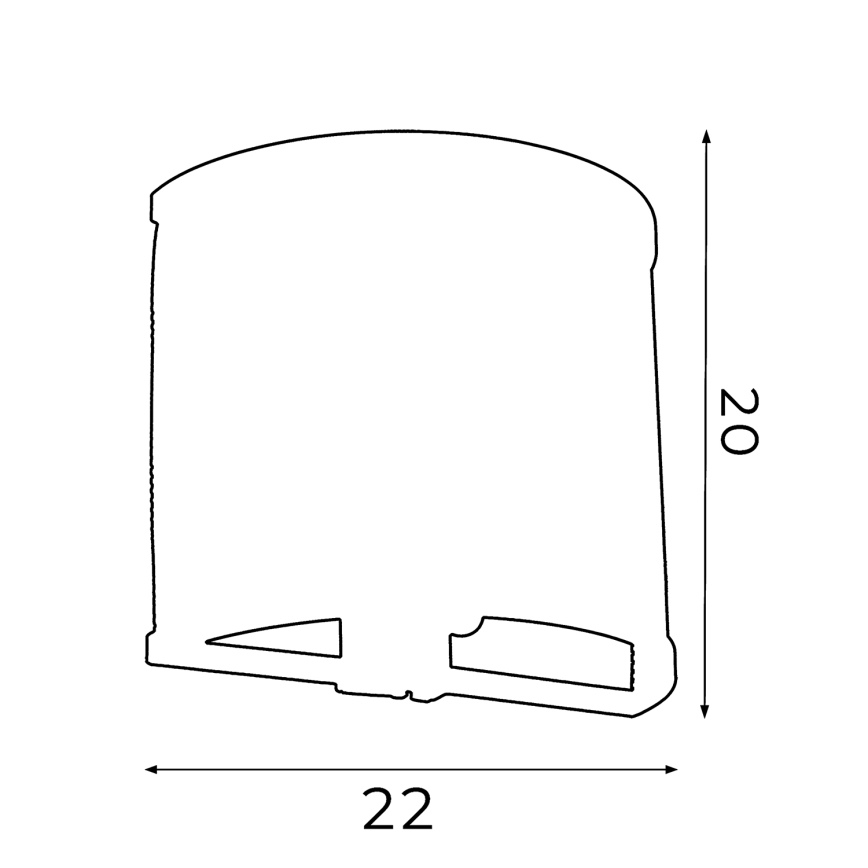 Zidna svjetiljka RIM 1xE27/60W/230V