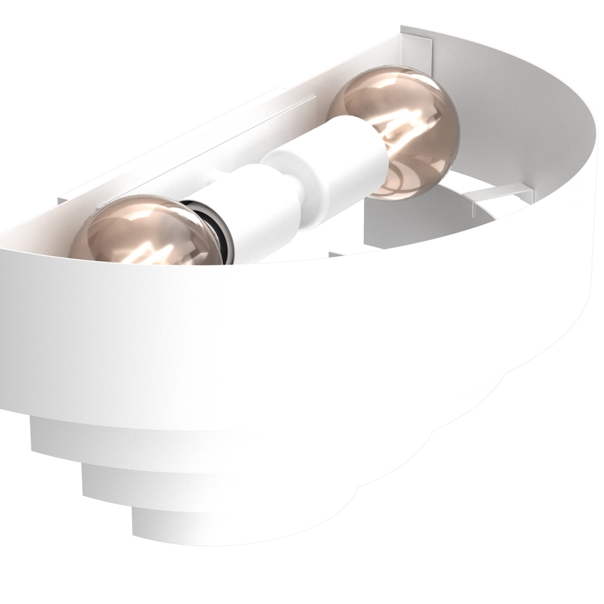 Zidna svjetiljka RINGS 2xE27/15W/230V bijela