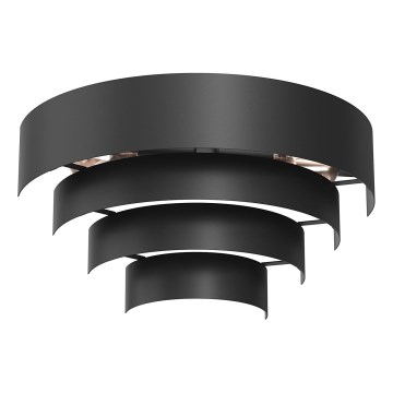 Zidna svjetiljka RINGS 2xE27/15W/230V crna