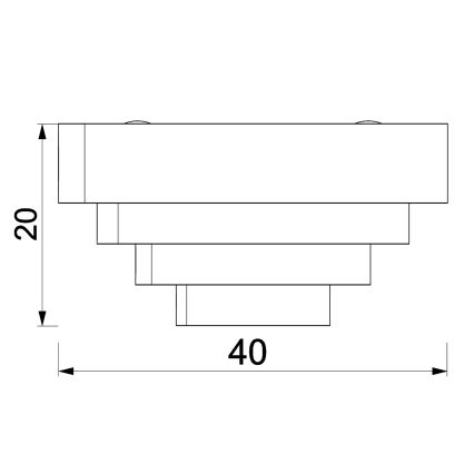 Zidna svjetiljka RINGS 2xE27/15W/230V crna