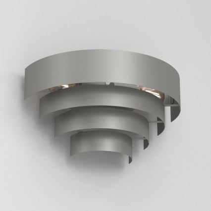 Zidna svjetiljka RINGS 2xE27/15W/230V siva