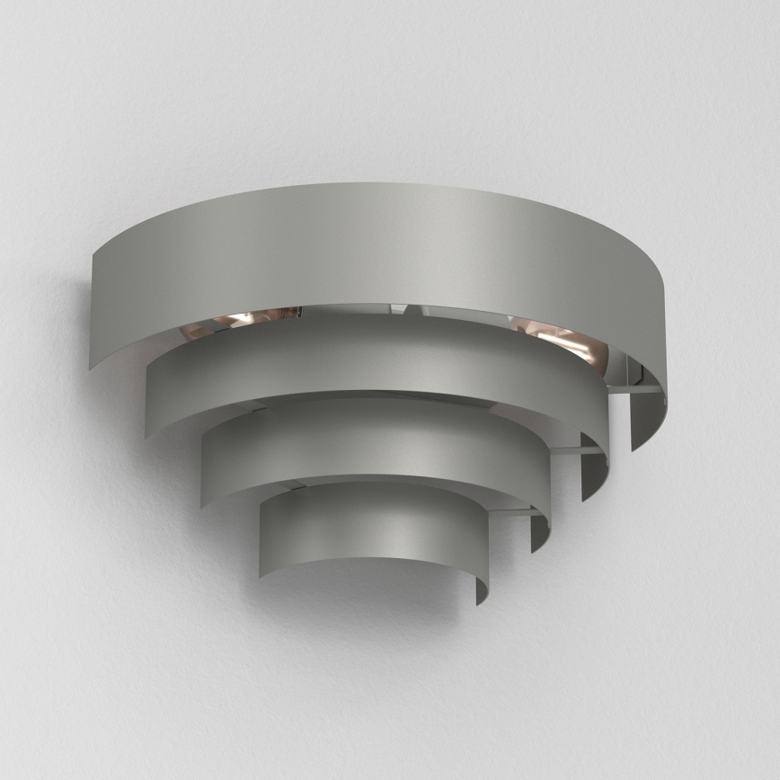 Zidna svjetiljka RINGS 2xE27/15W/230V siva