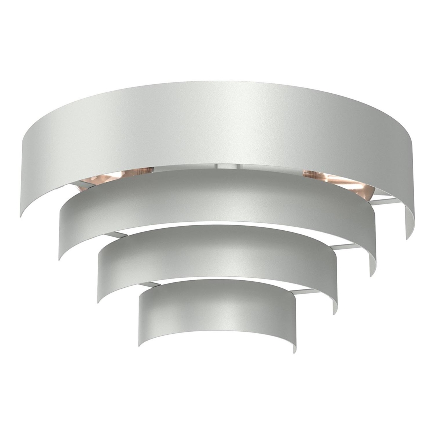 Zidna svjetiljka RINGS 2xE27/15W/230V sjajni krom