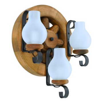 Zidna svjetiljka ROATA 3xE14/40W/230V bukva - FSC certificirano