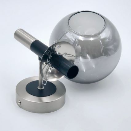 Zidna svjetiljka ROLLO 1xE14/5W/230V mat krom/dimna