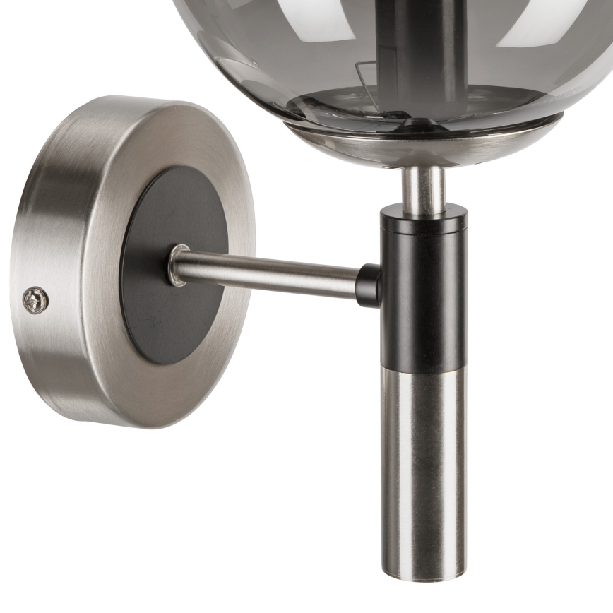 Zidna svjetiljka ROLLO 1xE14/5W/230V mat krom/dimna