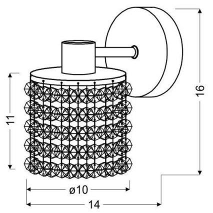 Zidna svjetiljka ROYAL 1xG9/40W/230V