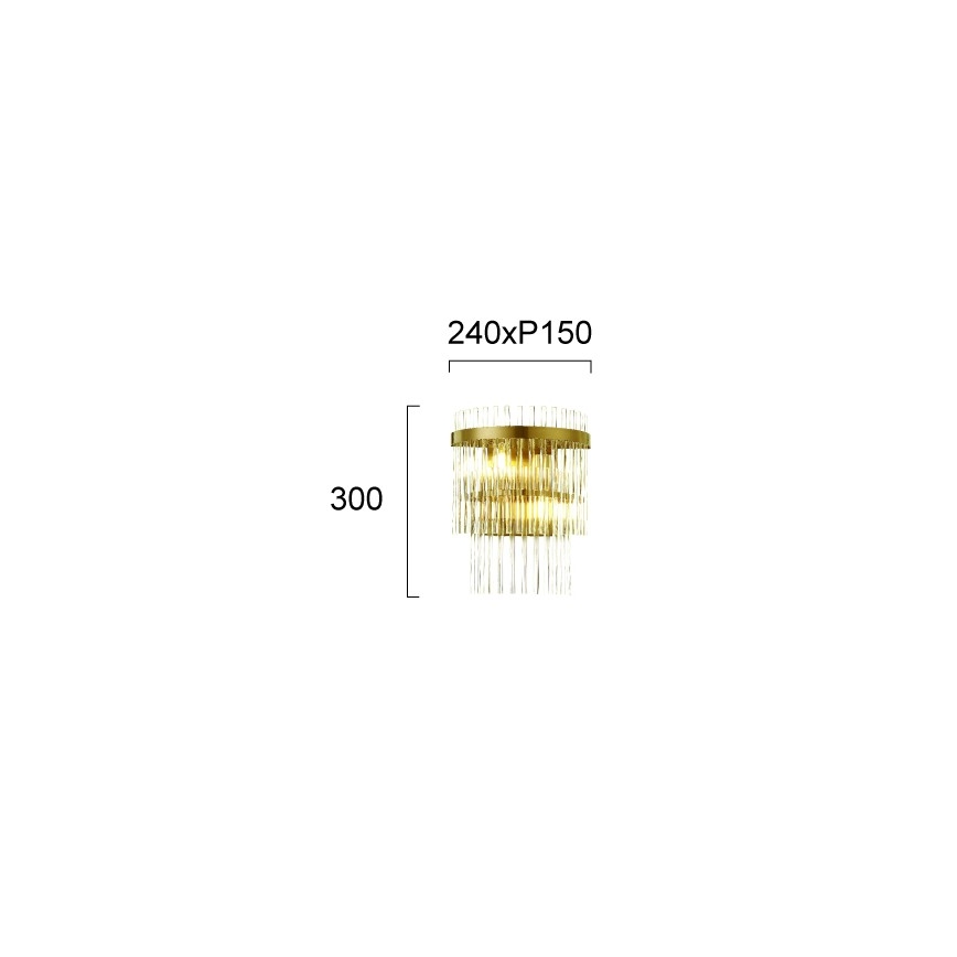 Zidna svjetiljka SABRINA 2xE14/40W/230V zlatna