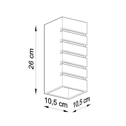 Zidna svjetiljka SAMIR 1xE27/60W/230V bijela