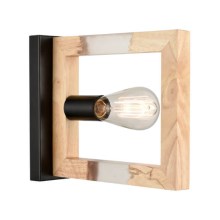 Zidna svjetiljka SERIES 1xE27/11W/230V drvo/crna