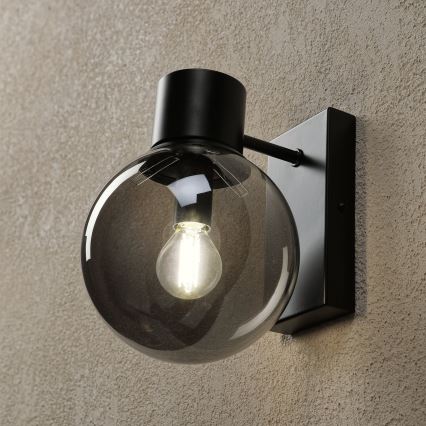 Zidna svjetiljka SFERIO 1xE14/5W/230V crna/dimljeno-crna