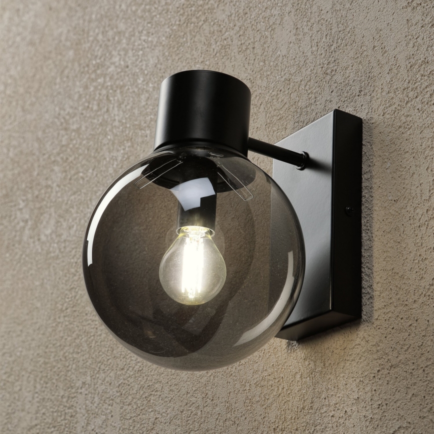 Zidna svjetiljka SFERIO 1xE14/5W/230V crna/dimljeno-crna