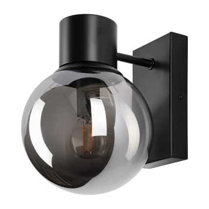 Zidna svjetiljka SFERIO 1xE14/5W/230V crna/dimljeno-crna