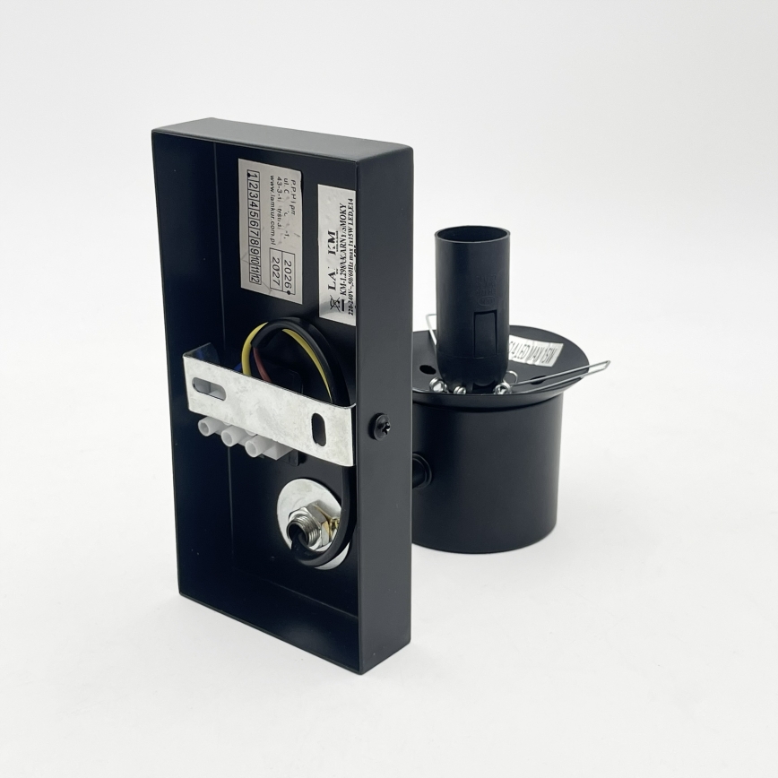 Zidna svjetiljka SFERIO 1xE14/5W/230V crna/dimljeno-crna