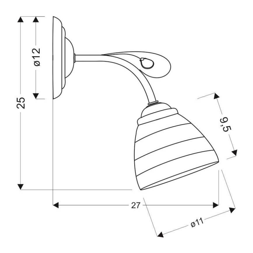 Zidna svjetiljka SIMPLI 1xE27/40W/230V