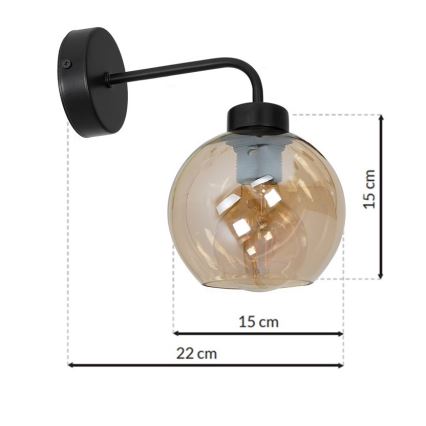 Zidna svjetiljka SOFIA 1xE27/60W/230V smeđa