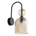 Zidna svjetiljka SOPHIA 1xE14/10W/230V crna/zadimljeno bež