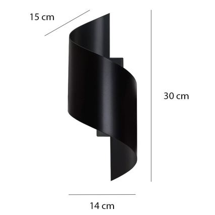 Zidna svjetiljka SPINER 1xG9/8W/230V crna